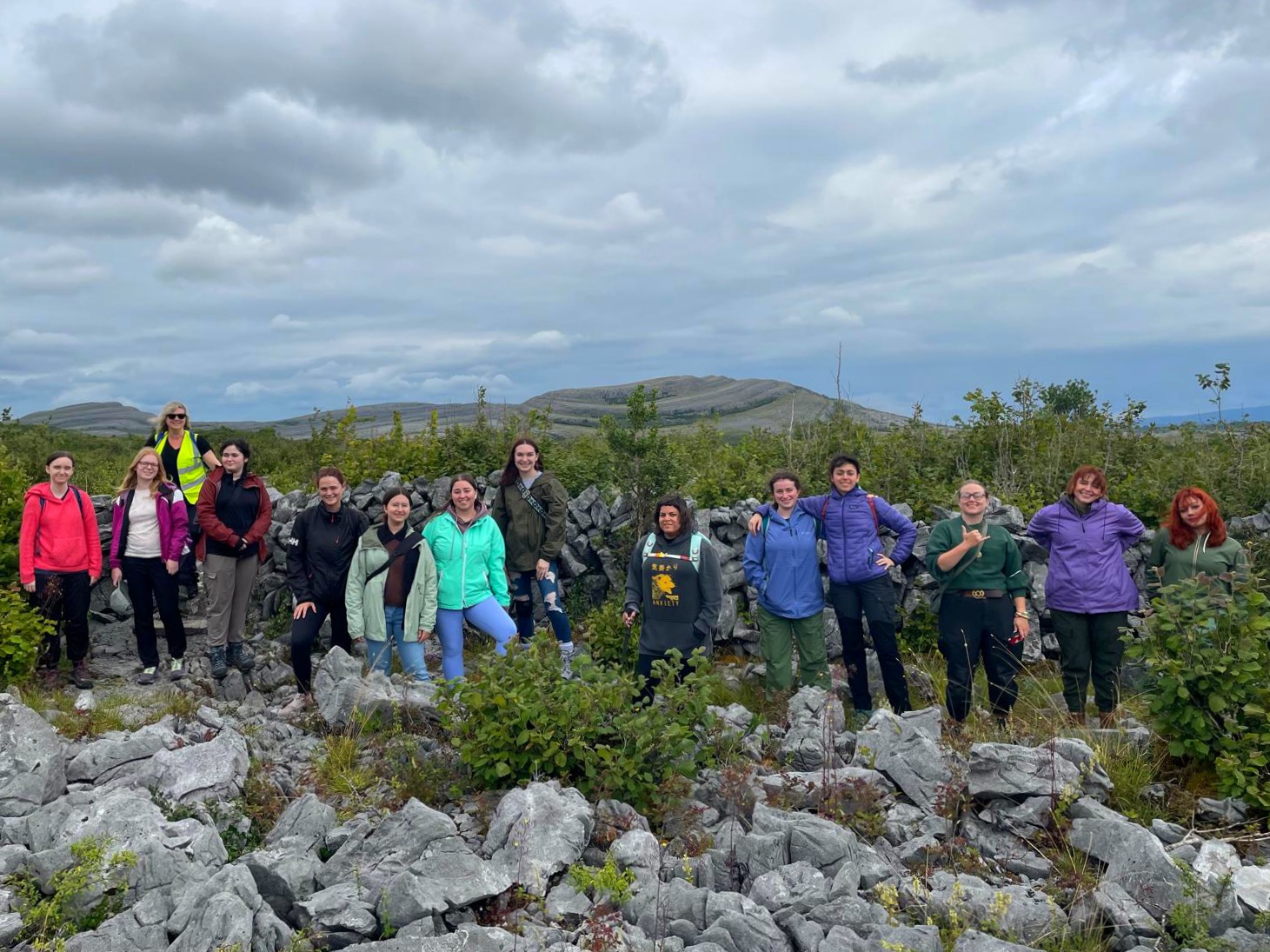 Global Ecologies Studio group in the Burren landscape