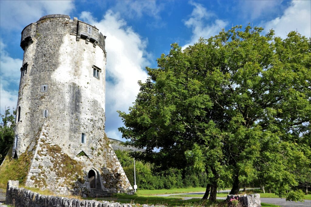 Newtown Castle beside Newtown House